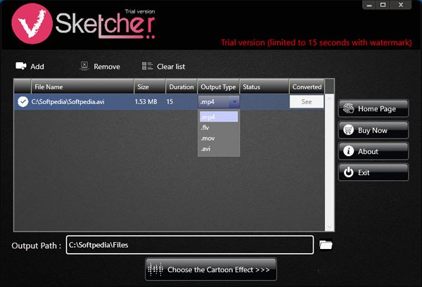 视频转漫画卡通动画效果工具 VSketcher 1.0.8 for Win简体中文版-A5资源网