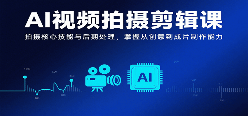 AI视频拍摄剪辑课，拍摄核心技能与后期处理，掌握从创意到成片制作能力 - A5资源网