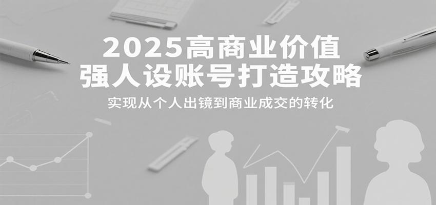 2025高商业价值强人设账号打造攻略，实现从个人出镜到商业成交的转化 - A5资源网