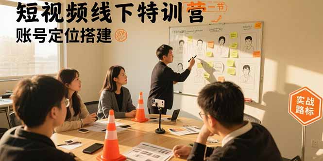 短视频线下特训营：账号定位搭建/口播号拍摄剪辑/直播间流量入口/变现实战 - A5资源网