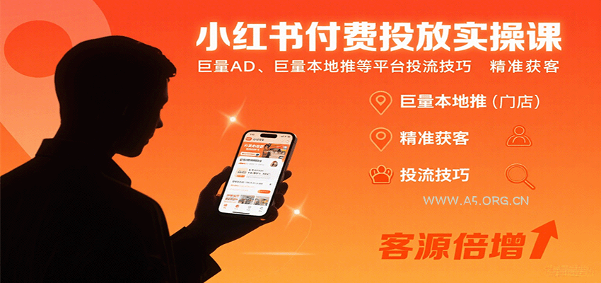 小红书付费投放实操课：巨量AD、巨量本地推等平台投流技巧精准获客-小红泡