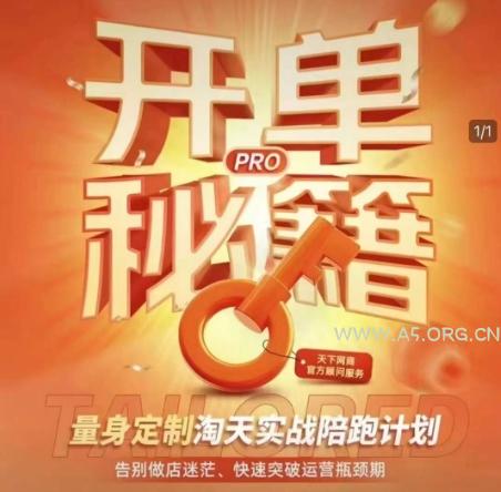 淘宝开单秘籍PRO，量身定制淘天实战陪跑计划，告别做店迷茫、快速突破运营瓶颈期(更新)-A5资源网