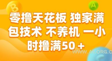 零撸天花板，独家满包技术 不养机 一小时撸满50+【揭秘】-小红泡
