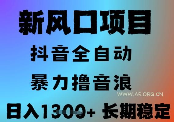 最新风口抖音无人直播撸音浪，全自动运行，小白可玩，长期稳定，日入1.3k，可批量收益翻倍【揭秘】-小红泡