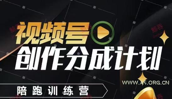 视频号创作分成计划陪跑训练营，手把手教会你如何制作视频，细水长流型项目-小红泡