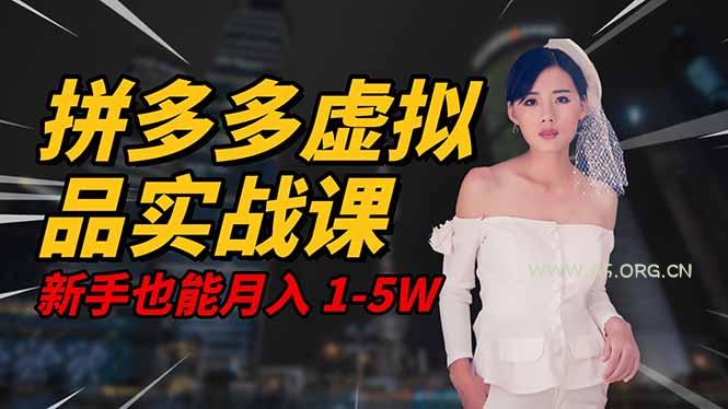 2025 拼多多虚拟品系统实战课,轻资产项目,可矩阵开工作室,新手也能…-小红泡
