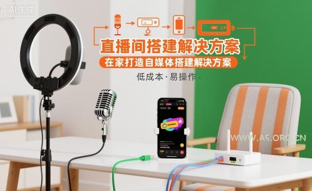 直播间搭建解决方案，在家打造自媒体搭建解决方案-小红泡
