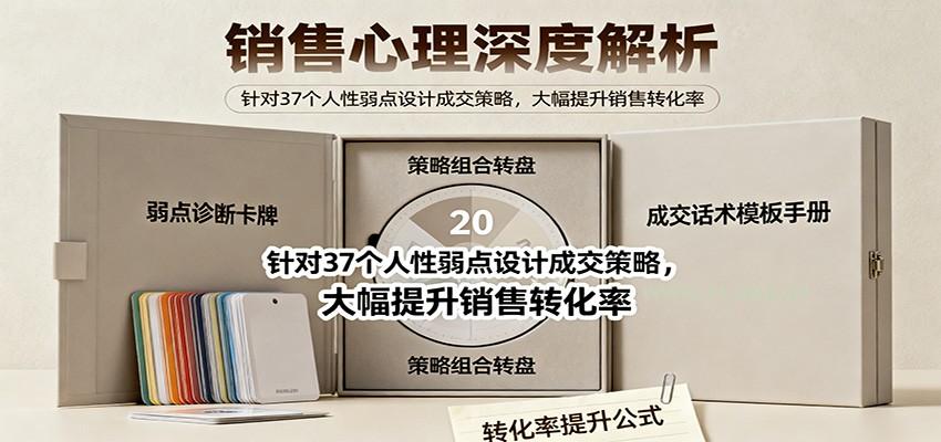 销售心理深度解析:针对37个人性弱点设计成交策略,大幅提升销售转化率!-小红泡