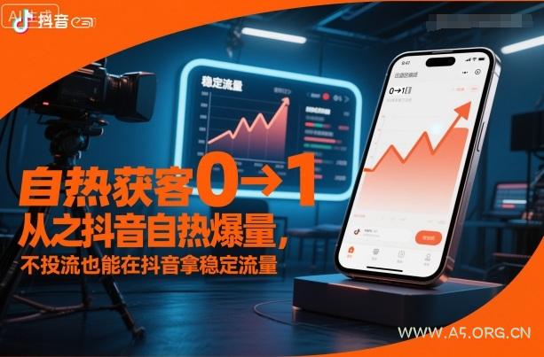 自热获客从0到1之抖音自热爆量，不投流也能在抖音拿稳定流量-小红泡