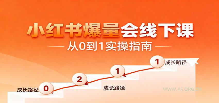 小红书爆量会线下课,聚焦小红书运营全流程,从0到1爆店实操方案-小红泡