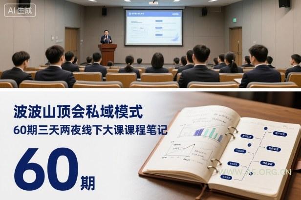 波波山顶会私域模式60期三天两夜线下大课课程笔记(文档)-小红泡