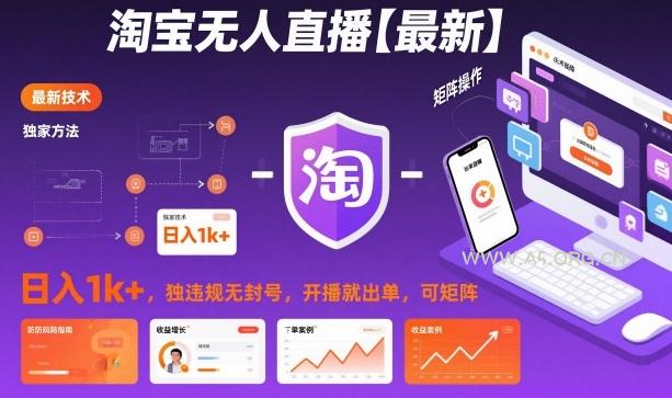 淘宝无人直播【最新】,日入1k+,独家技术,无违规无封号,开播就出单,可矩阵【揭秘】-小红泡