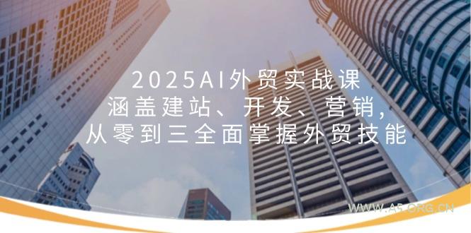 2025AI外贸实战课:涵盖建站、开发、营销, 从零到三全面掌握外贸技能-小红泡