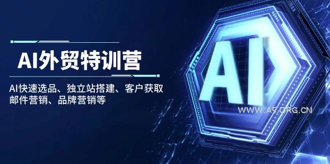 AI外贸特训营：AI快速选品、独立站搭建、客户获取、邮件营销、品牌营销等-小红泡