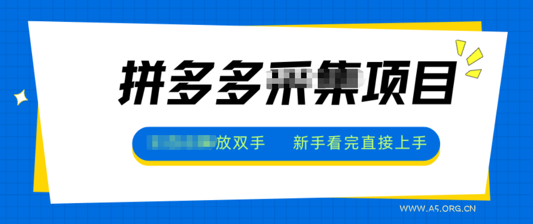 拼多多电商采集,一小时50+,操作简单,零投资-小红泡