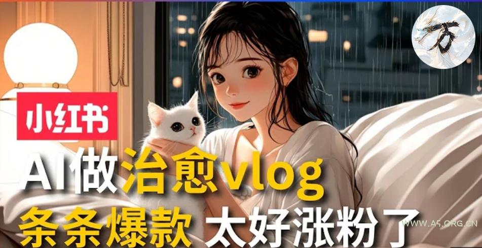 AI治愈系vlog动画视频,小红书1个月轻松涨粉破万,商单报价1500+日入2000+-小红泡