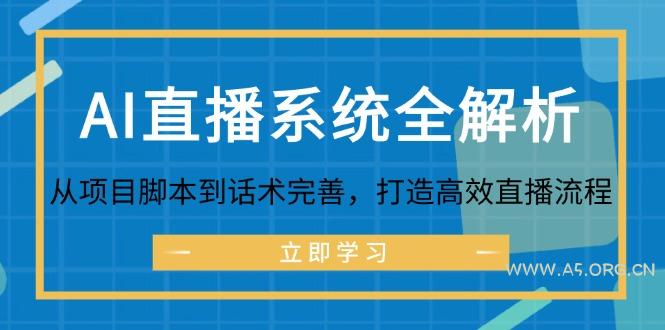 AI直播系统全解析:从项目脚本到话术完善,打造高效直播流程-小红泡