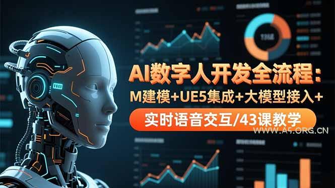 AI数字人开发全流程:M建模+UE5集成+大模型接入+实时语音交互/43课教学-小红泡