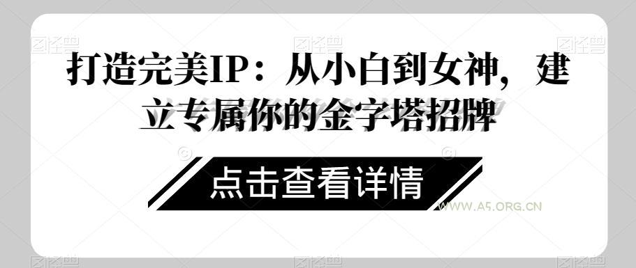 打造完美IP：从小白到女神，建立专属你的金字塔招牌-小红泡