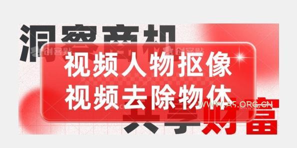 【超强视频处理工具】视频人物抠像+视频去除物体-小红泡