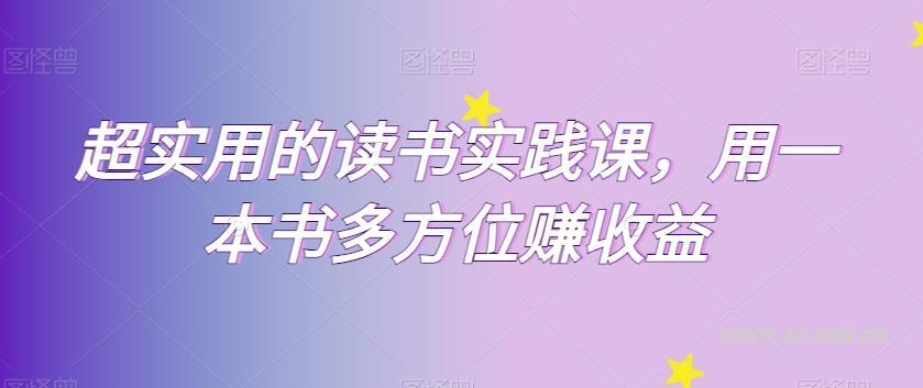 超实用的读书实践课,用一本书多方位赚收益-小红泡