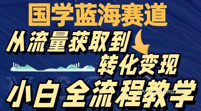 国学蓝海赛道,从流量获取,到转化变现,全流程教学-小红泡