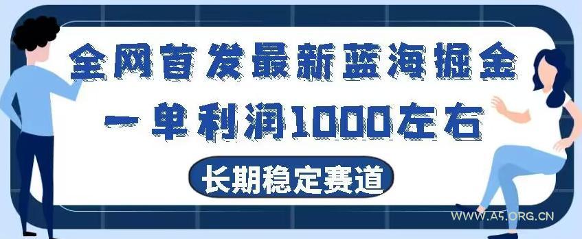 全网首发最新蓝海掘金，一单利润1000左右，稳定落地长久赛道-小红泡