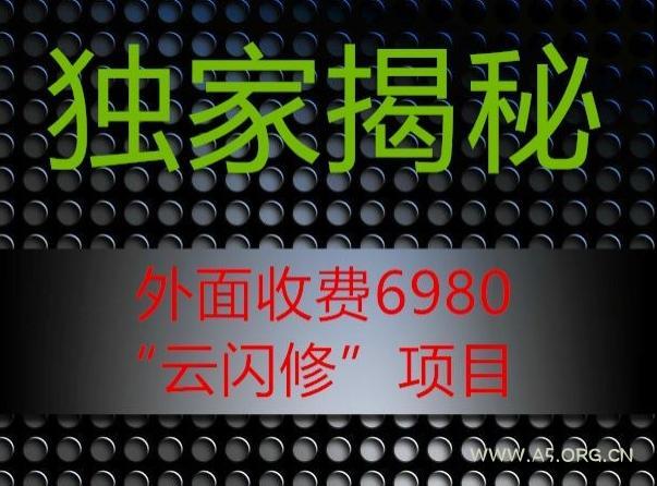 外面收费2980的”云闪修”项目大揭秘-小红泡