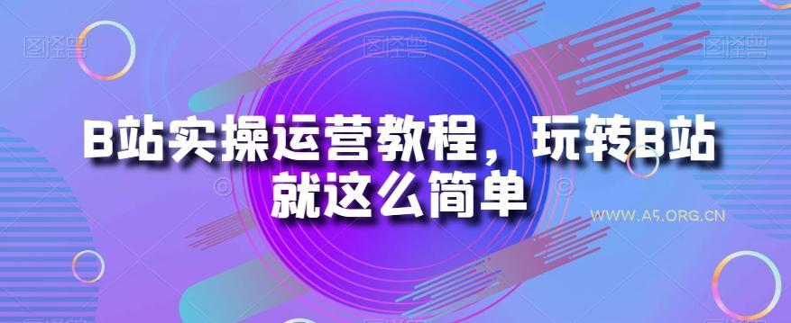 B站实操运营教程，玩转B站就这么简单-小红泡