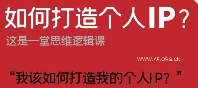 如何打造个人IP?这是一堂思维逻辑课“我该如何打造我的个人IP?”-小红泡