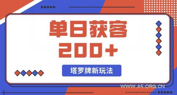 每日获客200+暴力塔罗牌玩法-小红泡