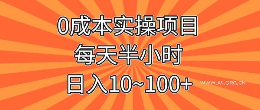 0成本实操项目,每天半小时,日入10~100+-小红泡