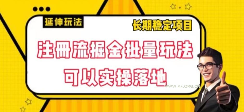 注册流掘金批量玩法,可以实操落地【揭秘】-小红泡