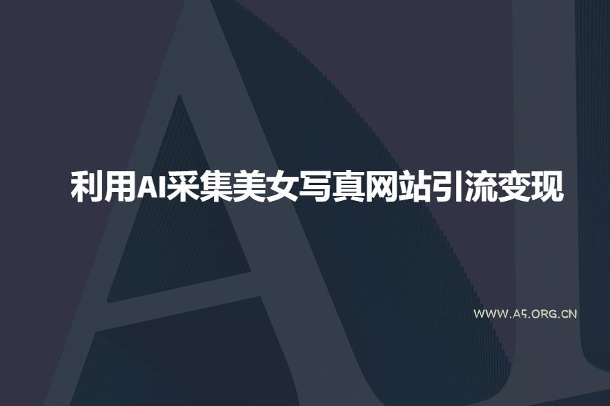 利用AI采集美女写真网站引流变现，引流嘎嘎的-小红泡