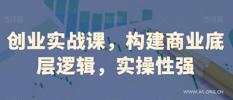 创业实战课，​构建商业底层逻辑，实操性强-小红泡