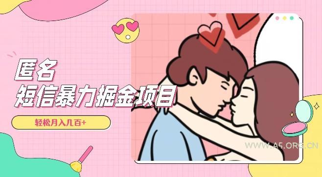 全网首发,揭秘超冷门匿名短信项目,通过信息差日入几百+【揭秘】-小红泡