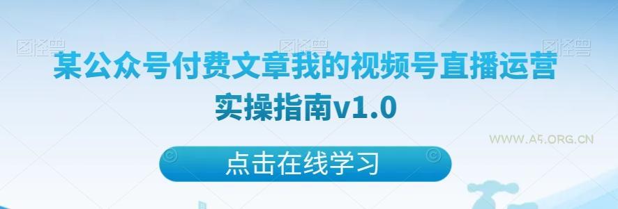 某公众号付费文章我的视频号直播运营实操指南v1.0-小红泡