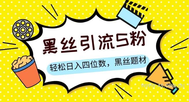 S粉变现，轻松日入四位数，黑丝题材+情感话术【揭秘】-小红泡