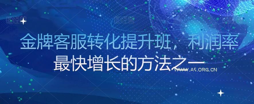金牌客服转化提升班，利润率最快增长的方法之一-小红泡