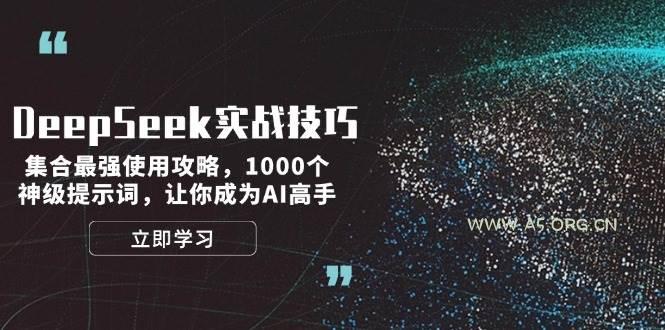 DeepSeek实战技巧：集合最强使用攻略，1000个神级提示词，让你成为AI高手-小红泡