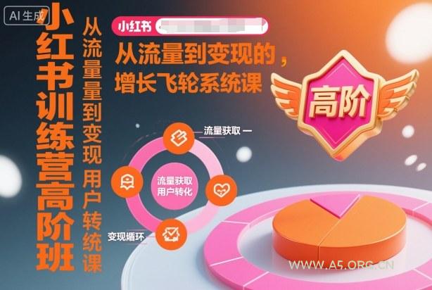 小红书训练营高阶班,从流量到变现的增长飞轮系统课-小红泡