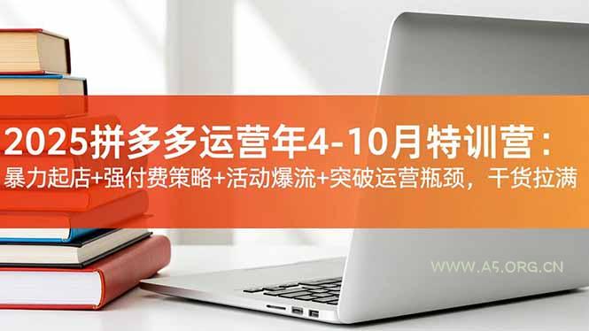 2025拼多多运营年4-10月特训营:暴力起店+强付费策略+活动爆流+突破运营瓶颈,干货拉满-小红泡