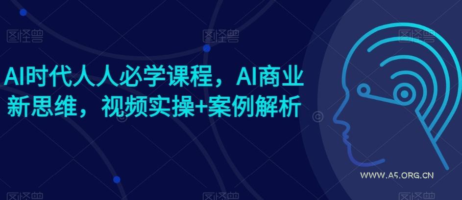 AI时代人人必学课程，AI商业新思维，视频实操+案例解析【赠AI商业爆款案例】-小红泡