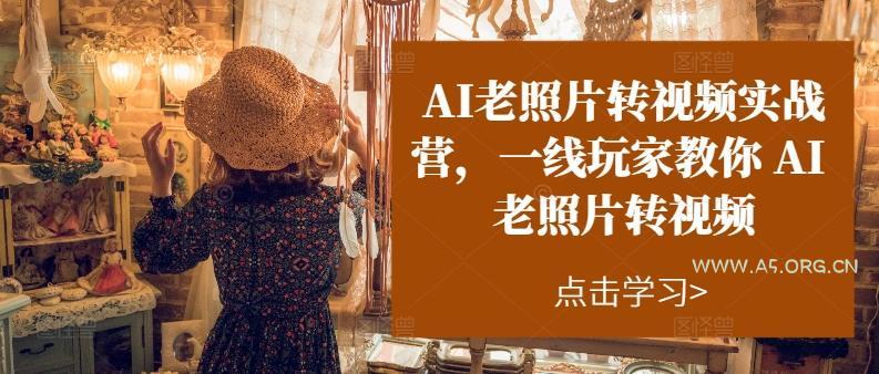 AI老照片转视频实战营，一线玩家教你AI老照片转视频-小红泡