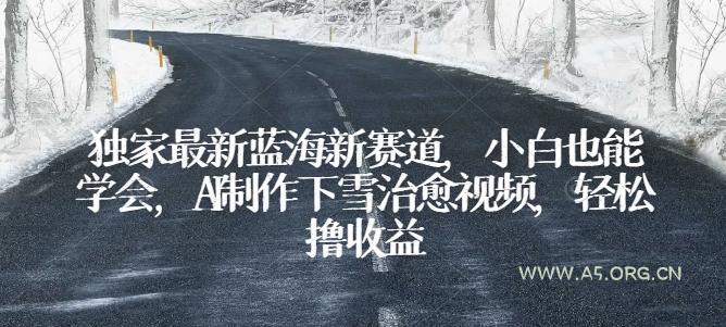独家最新蓝海新赛道,小白也能学会,AI制作下雪治愈视频,轻松撸收益【揭秘】-小红泡