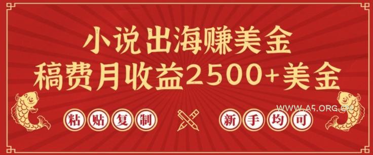小说出海赚美金,稿费月收益2500+美金,仅需chatgpt粘贴复制,新手也能玩转【揭秘】-小红泡