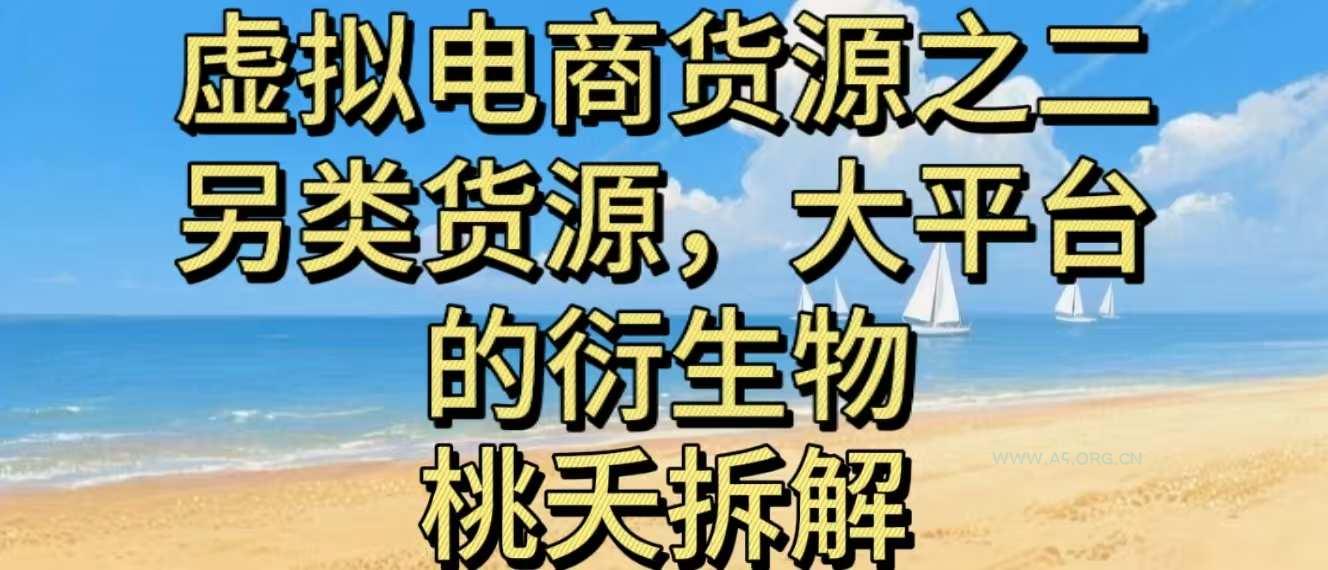 虚拟电商之二—另类的货源,大平台的衍生物-小红泡