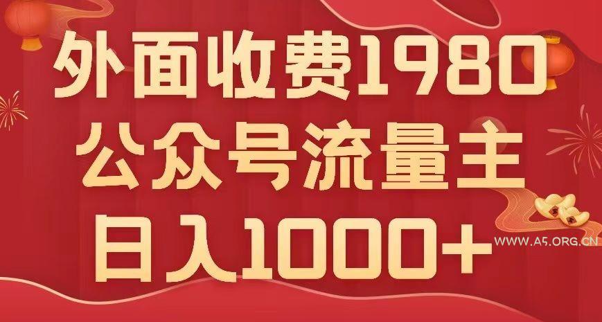 公众号流量主项目，不用AI也能写出10w+，小白也可上手，日入1000+【揭秘】-小红泡