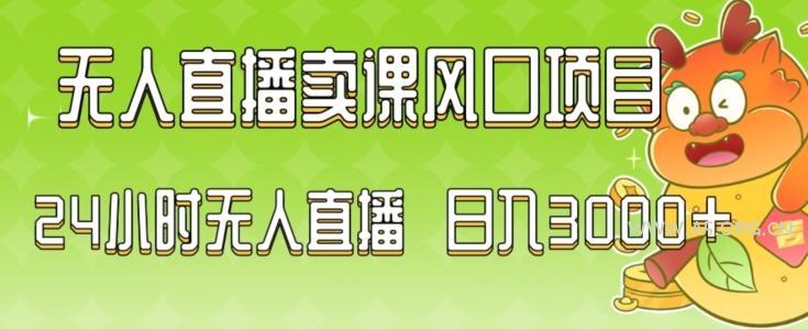 2024最新玩法无人直播卖课风口项目，全天无人直播，小白轻松上手【揭秘】-小红泡