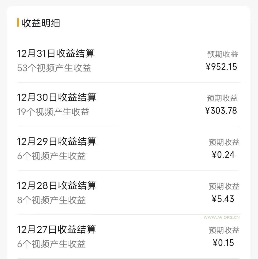 (8550期)每天半小时轻松月入过万，适合任意人群，小白无脑操作，AI条条原创视频-小红泡
